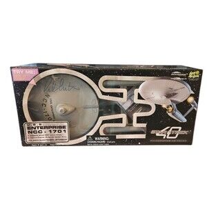 William Shatner Signed 15" U.S.S. Enterprise NCC-1701 Star Trek Ship Art Asylum